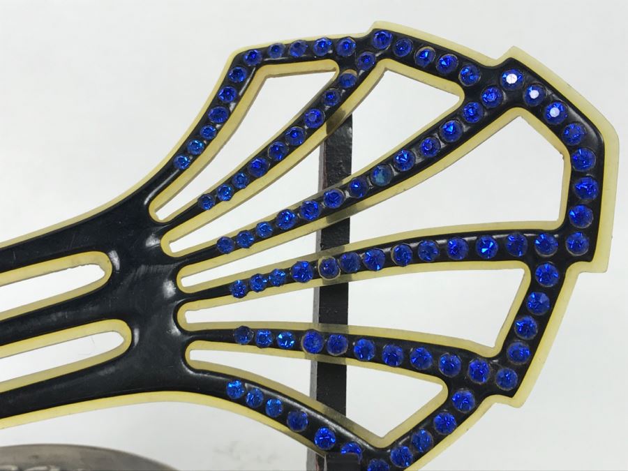 Trinket Box With Sterling Silver Lid (7g Sterling), Signed Perfume Bottle And Vintage Hair Comb - Does Not Include Stand [Photo 9]