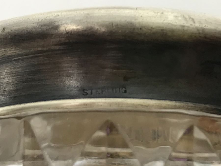 Trinket Box With Sterling Silver Lid (7g Sterling), Signed Perfume Bottle And Vintage Hair Comb - Does Not Include Stand [Photo 14]