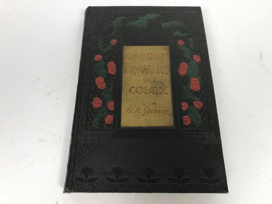 Vintage 1936 Hardcover Book Garden Flowers In Color A Picture Cyclopedia Of Flowers By G. A. Stevens New York Macmillan Co
