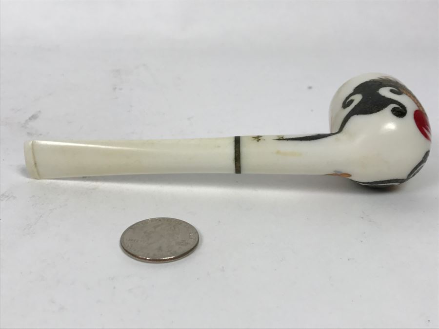 Signed Japanese Inlay Dragon Serpent Smoking Pipe [Photo 14]