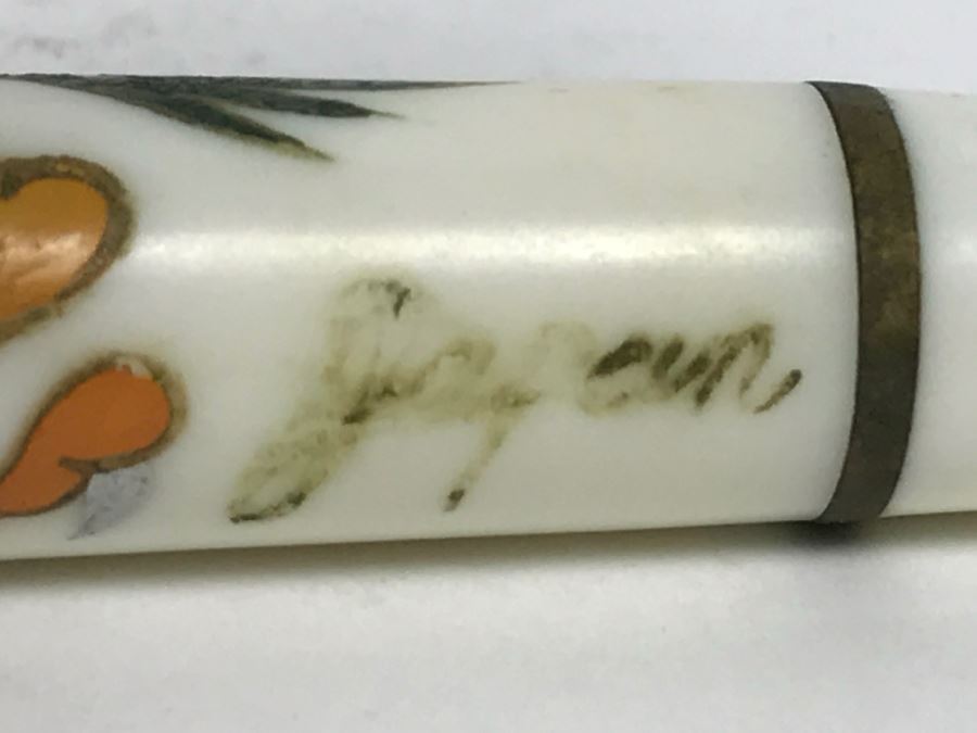 Signed Japanese Inlay Dragon Serpent Smoking Pipe [Photo 6]
