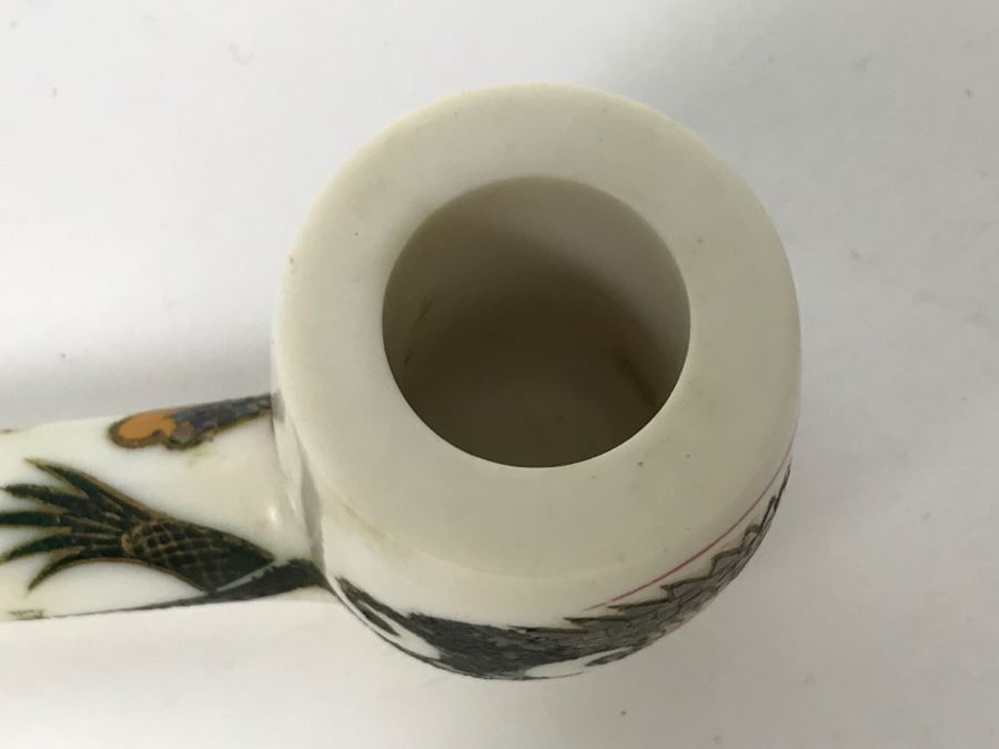 Signed Japanese Inlay Dragon Serpent Smoking Pipe [Photo 13]