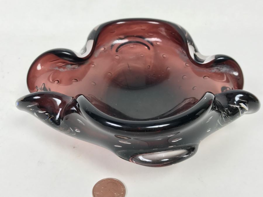 Murano Purple Glass Bowl [Photo 4]