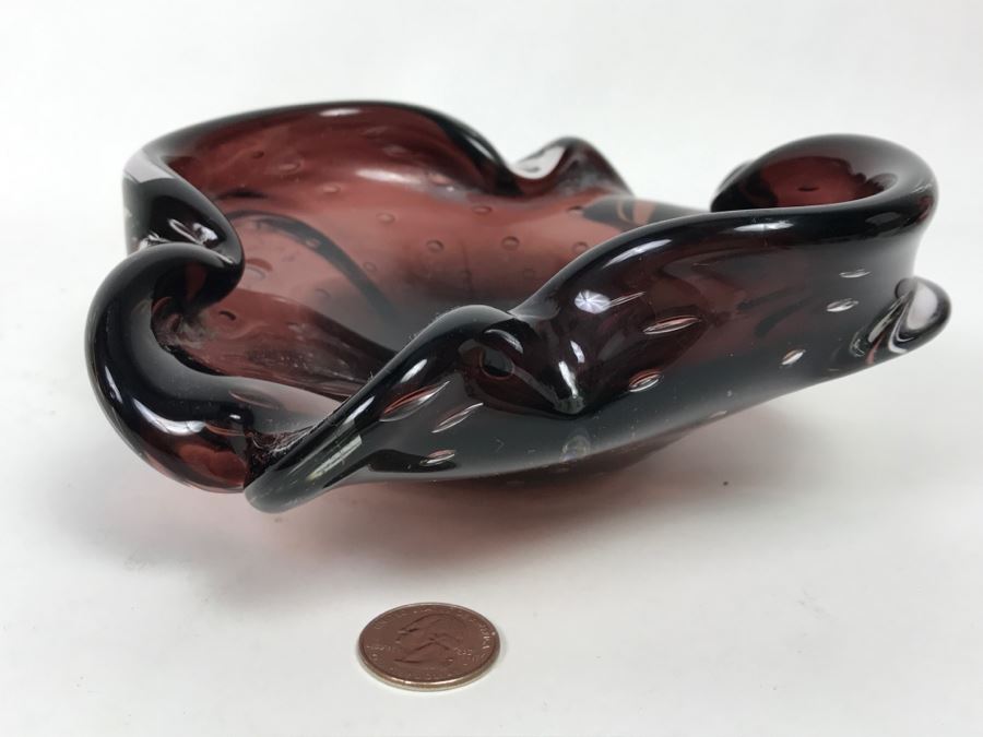 Murano Purple Glass Bowl [Photo 5]