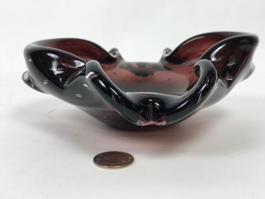 Murano Purple Glass Bowl [Photo 7]