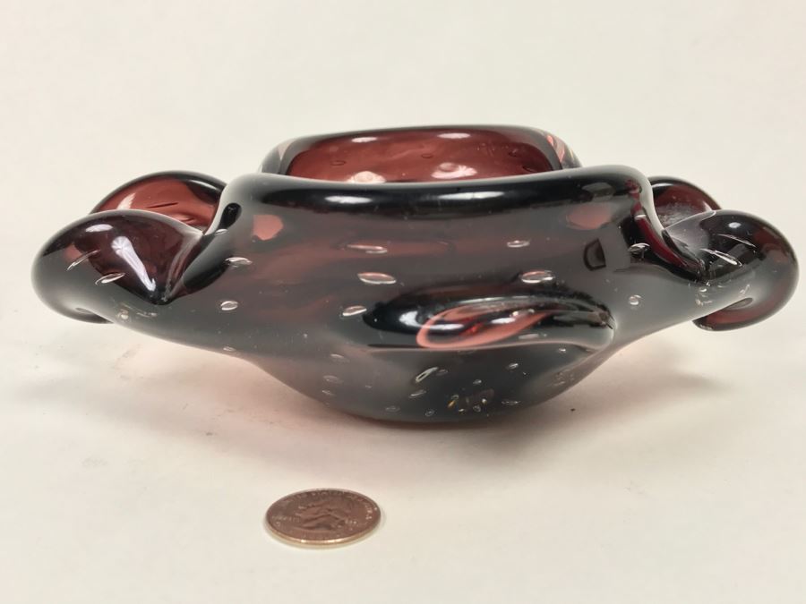 Murano Purple Glass Bowl [Photo 2]
