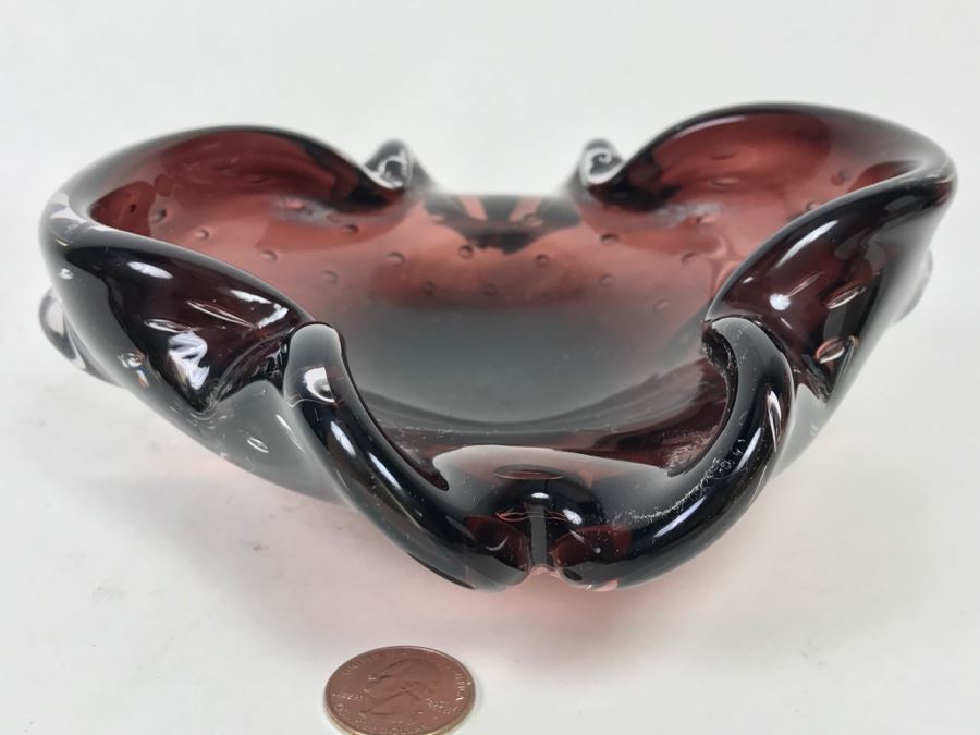 Murano Purple Glass Bowl [Photo 6]