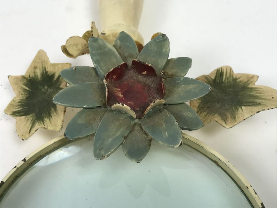 Vintage Shabby Chic Metal Magnifying Glass With Floral Motif [Photo 11]