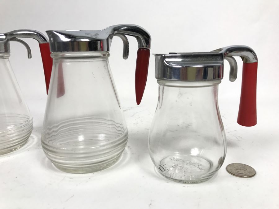 Set Of (3) Vintage Syrup Dispensers [Photo 3]