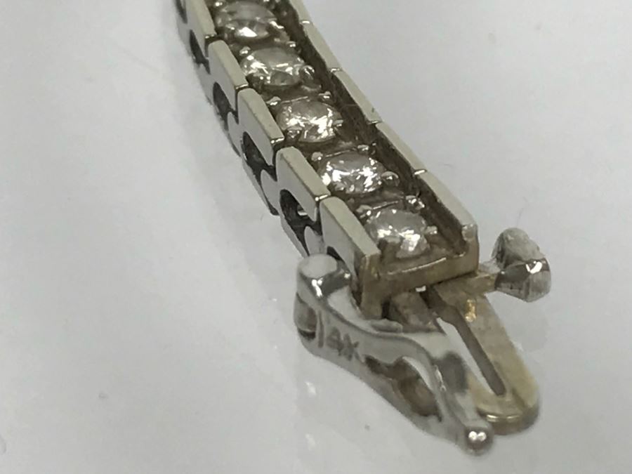 14K White Gold Tennis Bracelet 2.33CTTW Apx Si-2 To I-1 G-I Color 13.0g FMV $2,400 [Photo 20]
