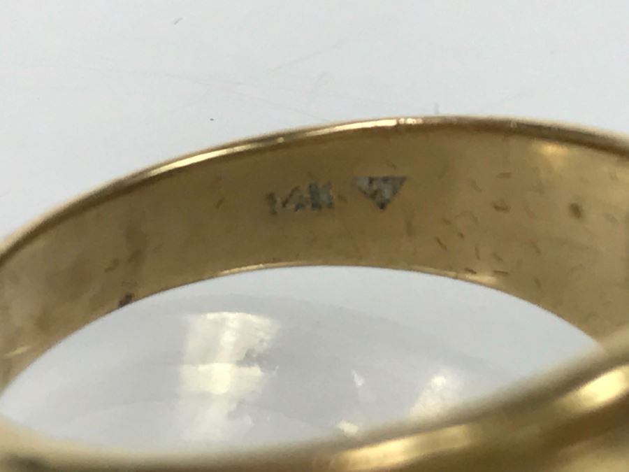 JUST ADDED - 14K Yellow Gold Diamond Ring 7g .17CT Dia Si-1 H-I FMV $250 [Photo 7]