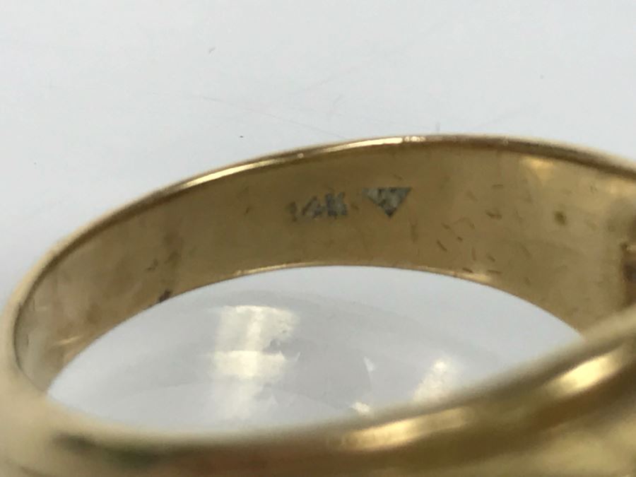 JUST ADDED - 14K Yellow Gold Diamond Ring 7g .17CT Dia Si-1 H-I FMV $250 [Photo 6]