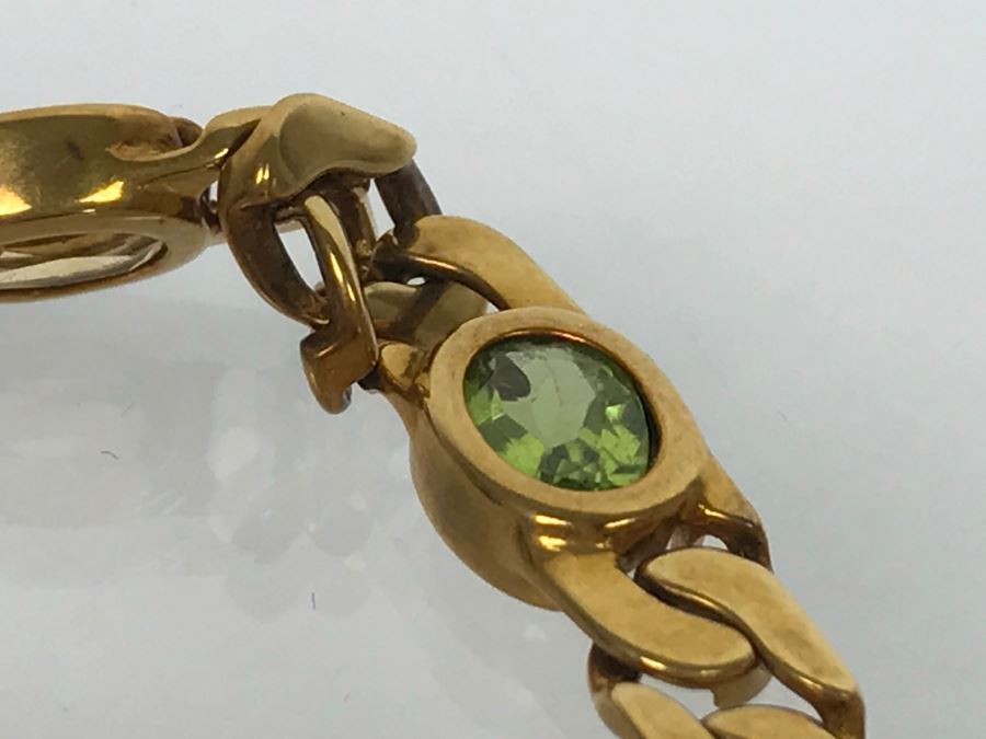 JUST ADDED - 14K Yellow Gold Bracelet With Amethyst And Peridot 13.9g FMV $695 [Photo 13]