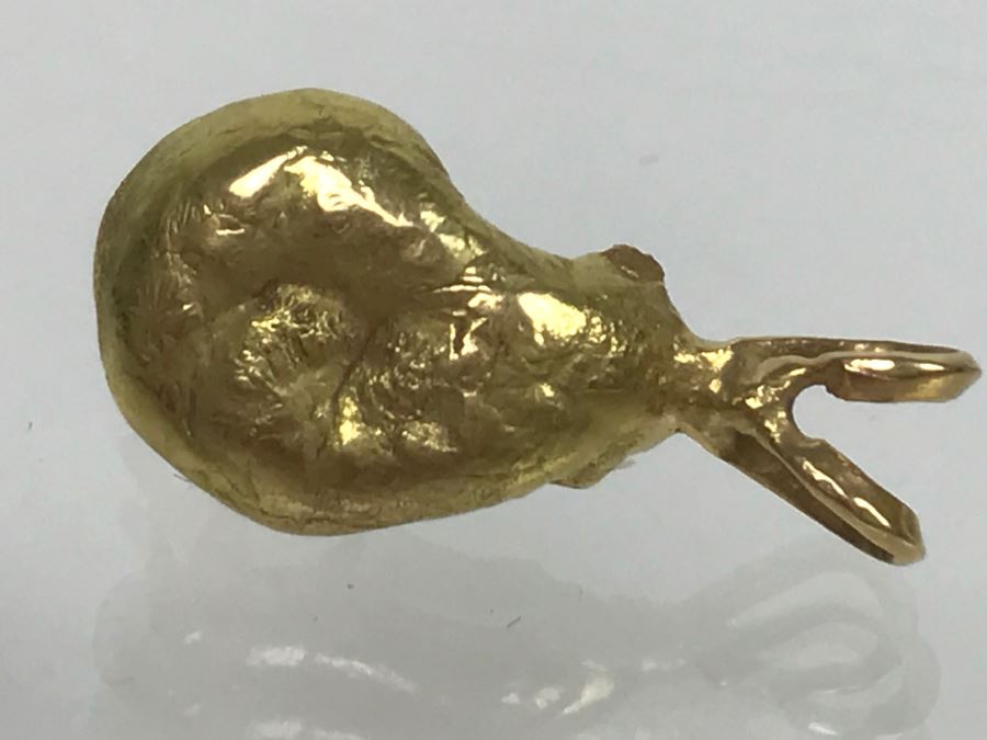 JUST ADDED - 14K Yellow Gold Nugget Pendant Ready For Stone 4.1g FMV $102 [Photo 6]