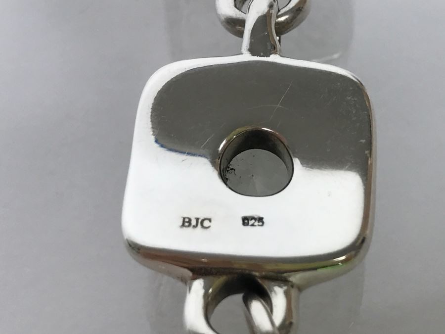 JUST ADDED - Sterling Silver Green Quartz Amethyst Bracelet 31.6g FMV $150 [Photo 9]