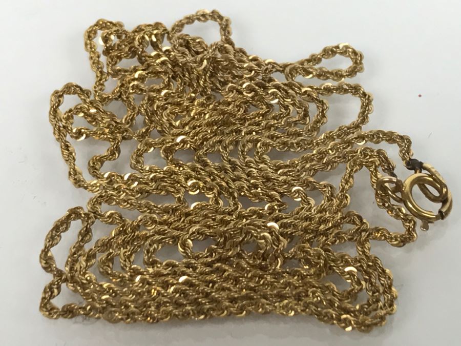 JUST ADDED - 14K Yellow Gold Rope Chain 5g FMV $250 [Photo 4]