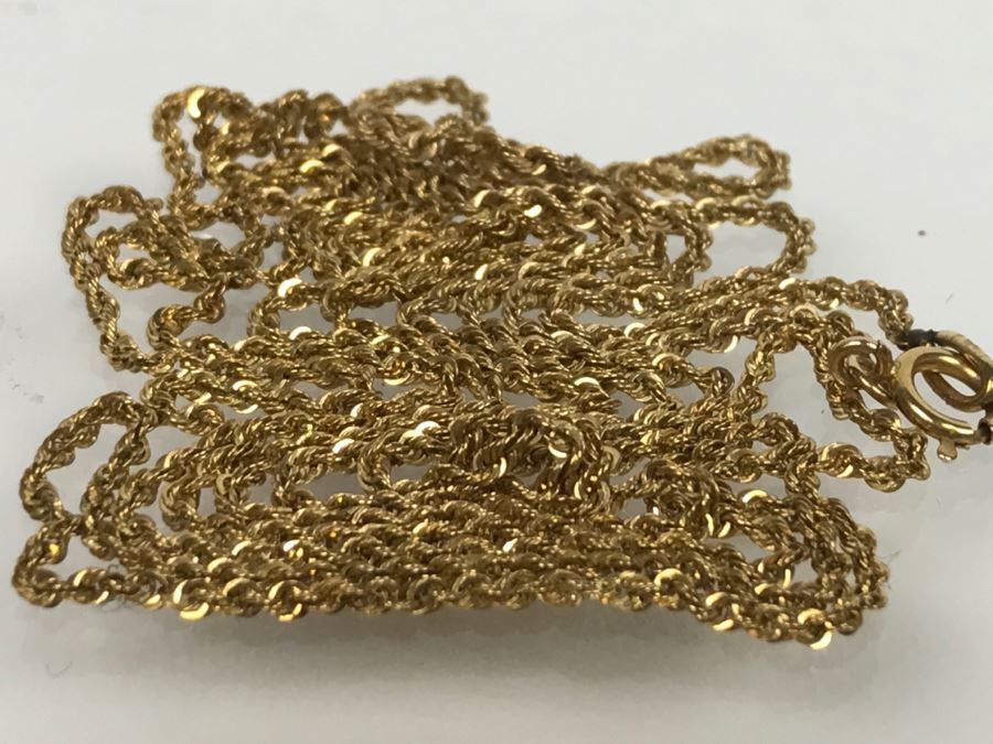 JUST ADDED - 14K Yellow Gold Rope Chain 5g FMV $250 [Photo 2]