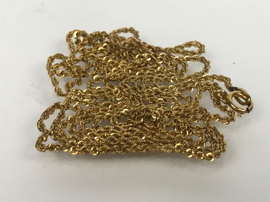 JUST ADDED - 14K Yellow Gold Rope Chain 5g FMV $250 [Photo 3]