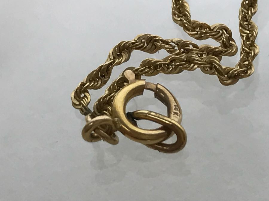 JUST ADDED - 14K Yellow Gold Rope Chain 5g FMV $250 [Photo 6]
