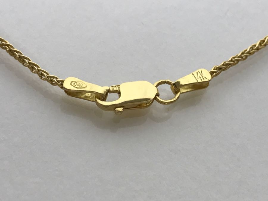 14k Yellow Gold Rope Chain Necklace 2.9g [Photo 6]