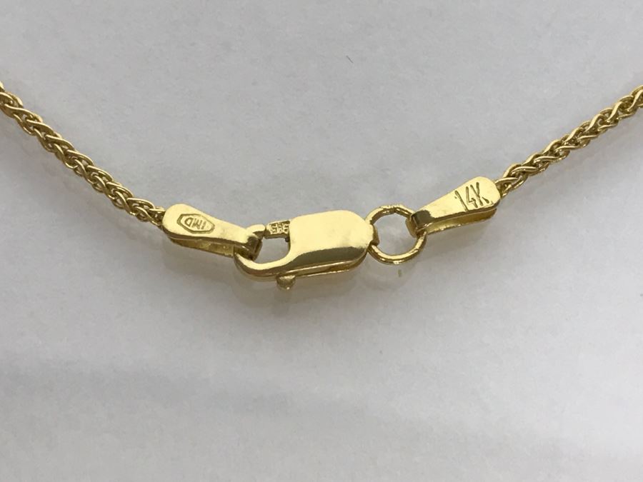 14k Yellow Gold Rope Chain Necklace 2.9g [Photo 7]