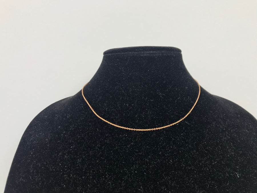 14k Yellow Gold Chain Necklace 1.3g [Photo 3]