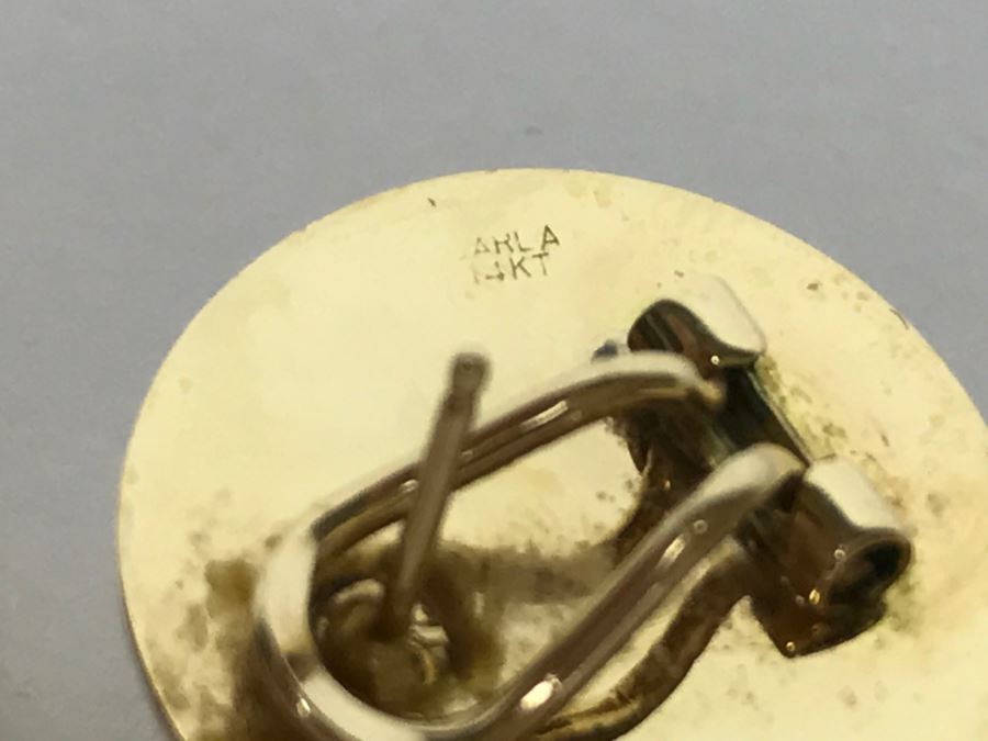 Pair Of 14k Yellow Gold Earrings 9.3g [Photo 9]