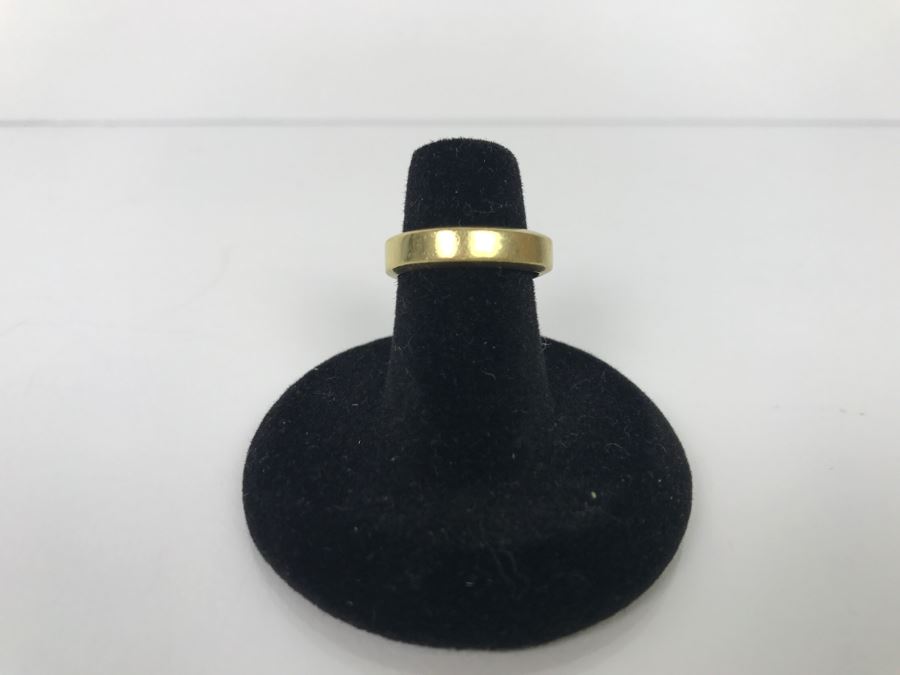 18k Yellow Gold Ring Signed FS 6.2g Ring Size 5 1/4 [Photo 3]