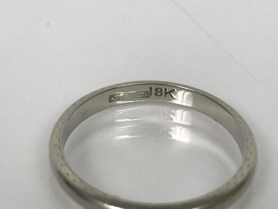 18k White Gold Ring 1.9g Ring Size 5 3/4 [Photo 6]