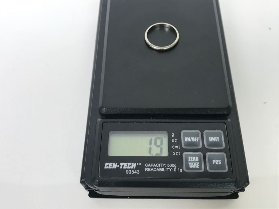 18k White Gold Ring 1.9g Ring Size 5 3/4 [Photo 8]