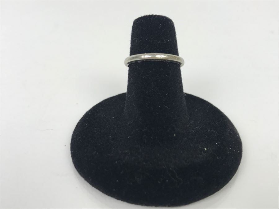 18k White Gold Ring 1.9g Ring Size 5 3/4 [Photo 3]