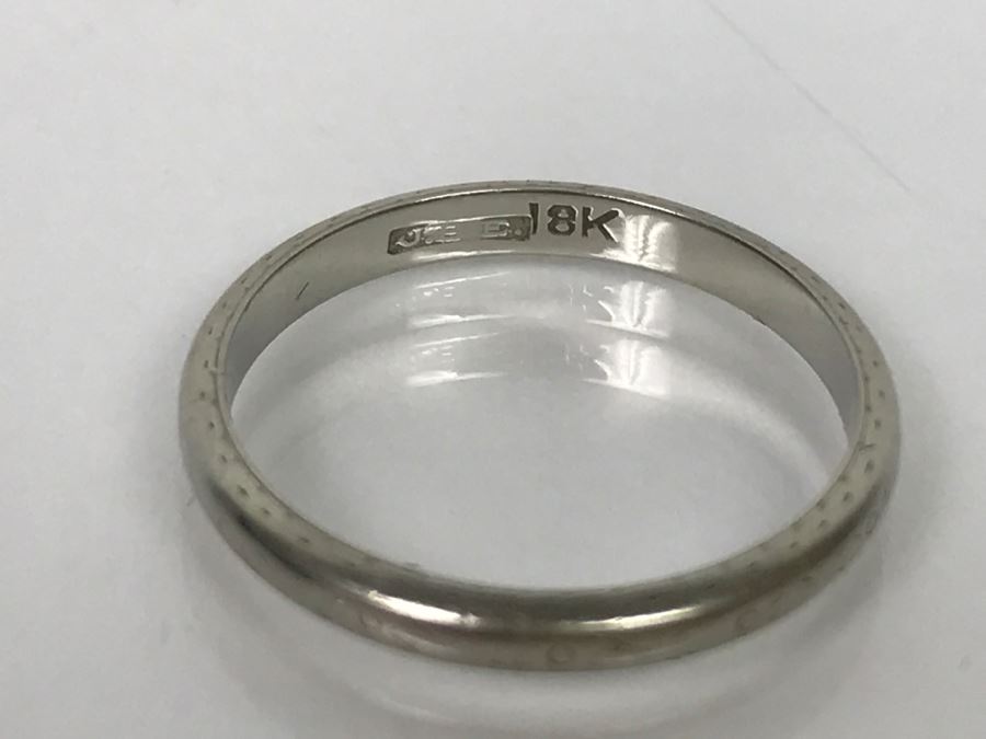 18k White Gold Ring 1.9g Ring Size 5 3/4 [Photo 7]