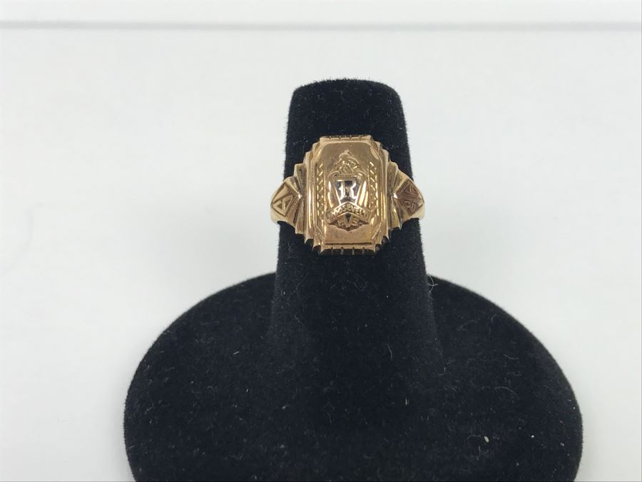 10k Yellow Gold Roosevelt High School Class Grand Rapids MI Ring 4g Ring Size 5 3/4 [Photo 3]