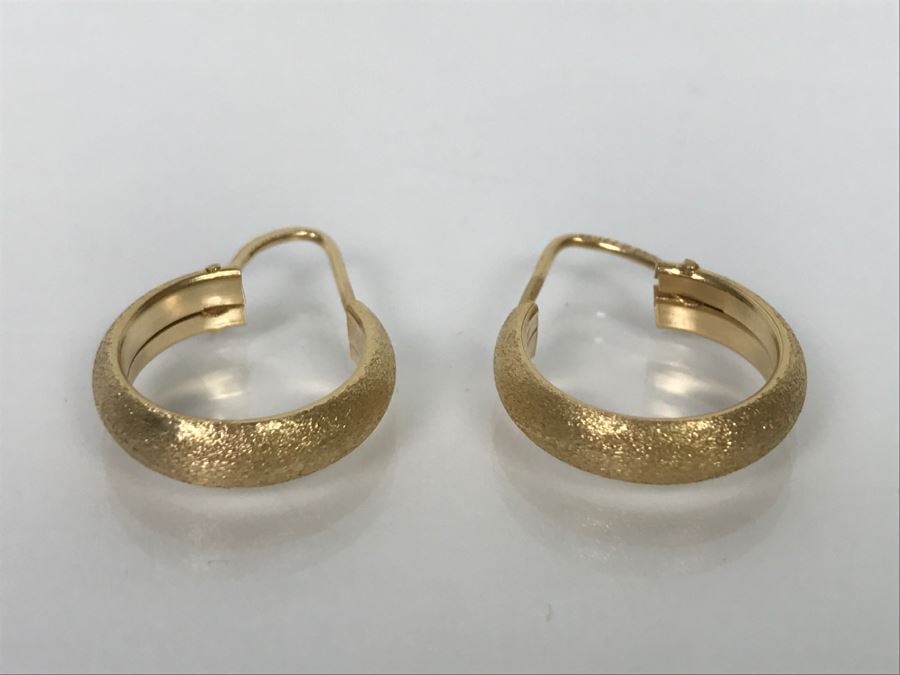 18k Yellow Gold Earrings 3.2g [Photo 3]