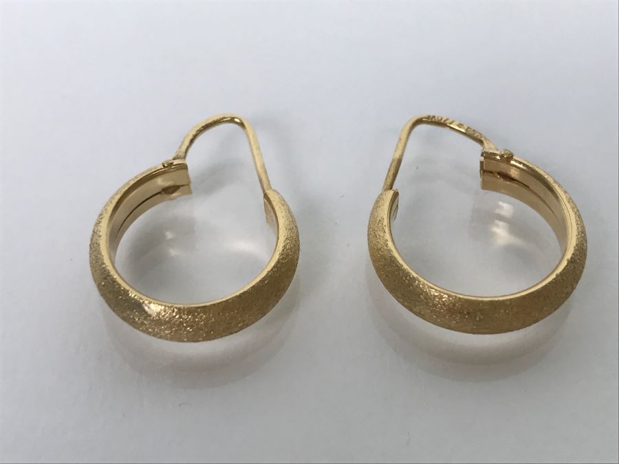 18k Yellow Gold Earrings 3.2g