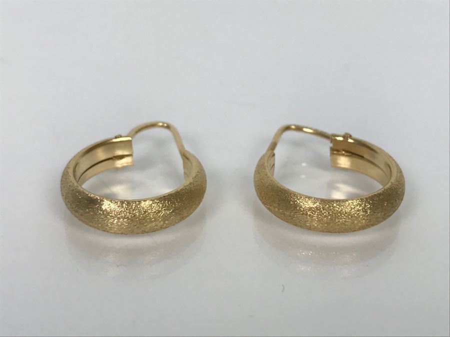 18k Yellow Gold Earrings 3.2g [Photo 2]