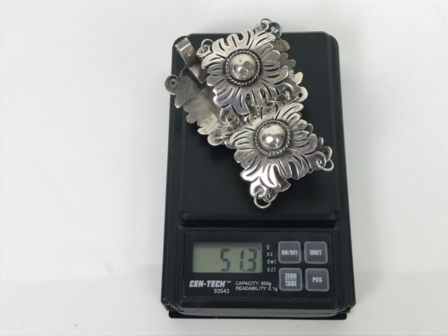 Vintage Sterling Silver Hand Hammered Bracelet 51.3g [Photo 6]