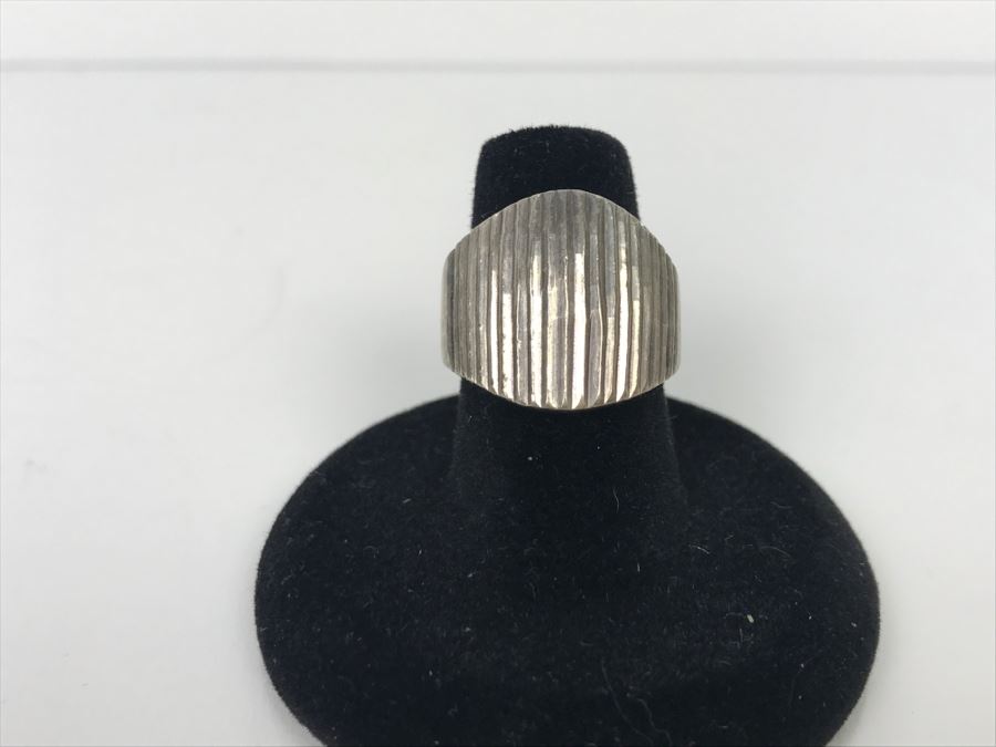 Sterling Silver Modern Ring 11.1g Ring Size 7