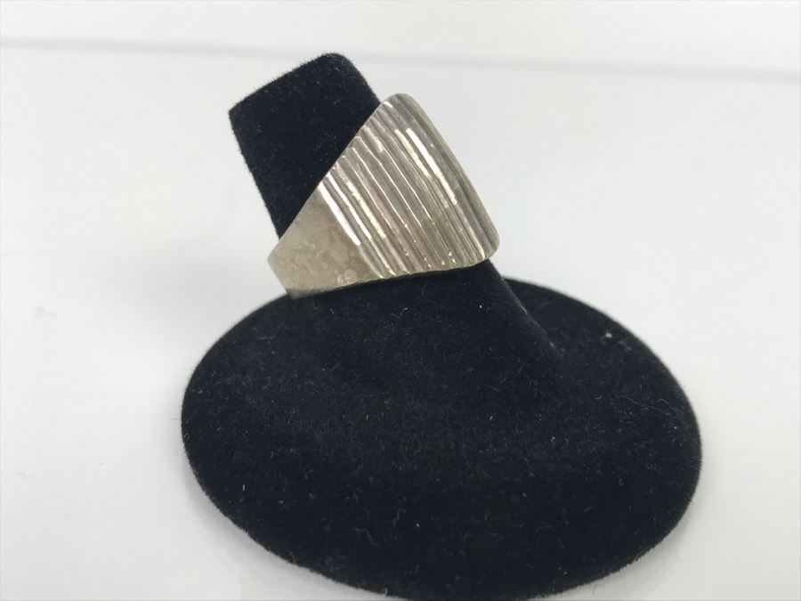 Sterling Silver Modern Ring 11.1g Ring Size 7 [Photo 3]