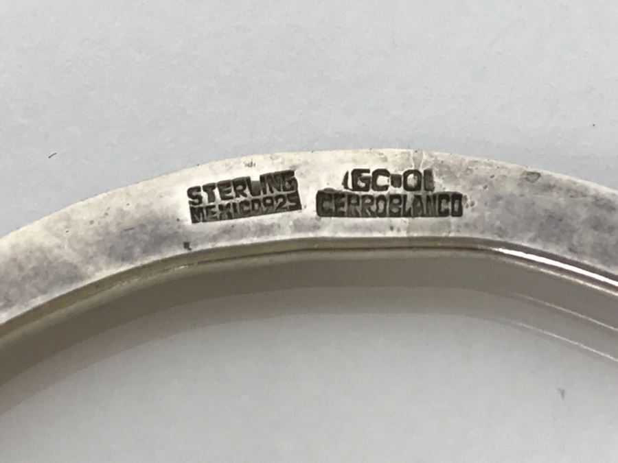 Modernist Sterling Silver Bracelet Cerro Blanco Mexico  [Photo 2]