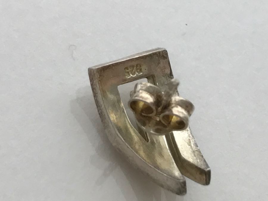 (3) Pairs Of Sterling Silver Earrings 25.8g [Photo 10]