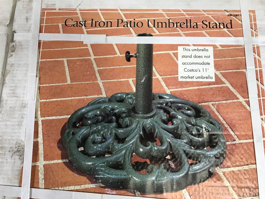 Pair Of New Cast Iron Patio Umbrella Stands [Photo 3]