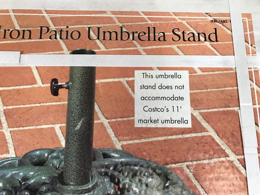 Pair Of New Cast Iron Patio Umbrella Stands [Photo 4]