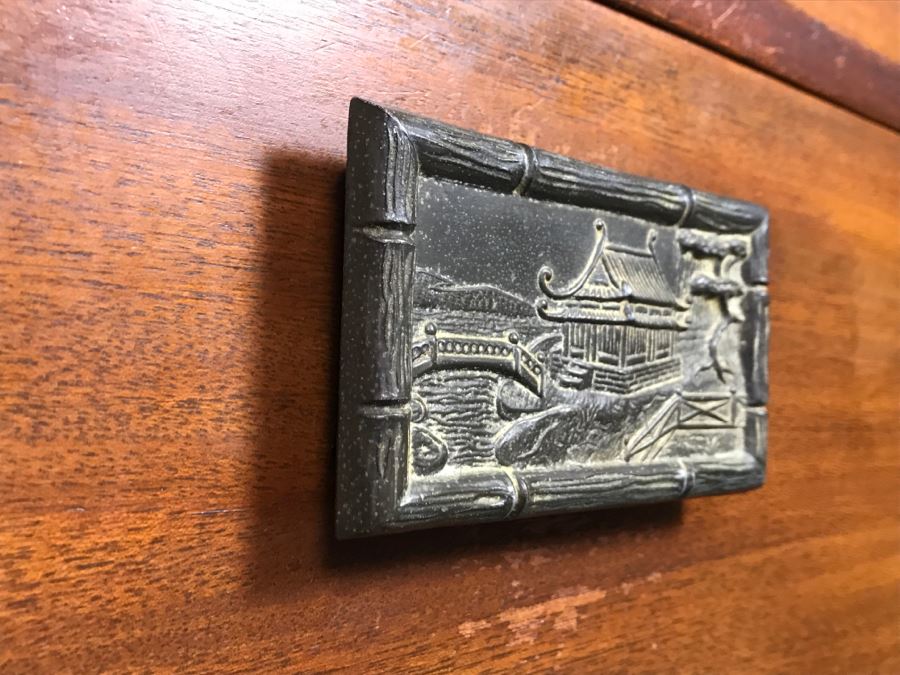 Stunning Mid-Century Chinoiserie Gentleman's Dresser Chest Of Drawers 38'W X 61'H X 20'D [Photo 17]