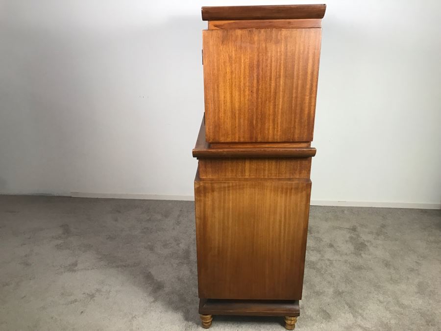 Stunning Mid-Century Chinoiserie Gentleman's Dresser Chest Of Drawers 38'W X 61'H X 20'D [Photo 26]