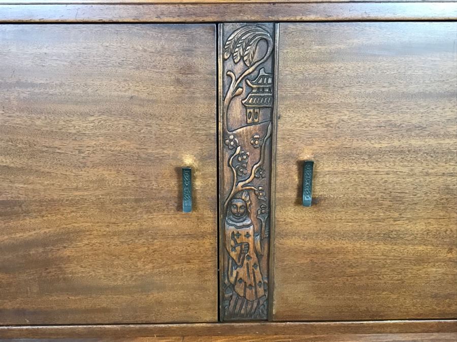 Stunning Mid-Century Chinoiserie Gentleman's Dresser Chest Of Drawers 38'W X 61'H X 20'D [Photo 7]