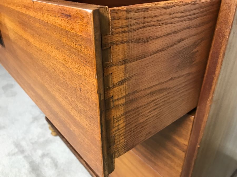 Stunning Mid-Century Chinoiserie Gentleman's Dresser Chest Of Drawers 38'W X 61'H X 20'D [Photo 14]