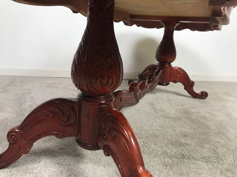 Solid Wood Double Pedestal Coffee Table Made In Canada [Photo 7]