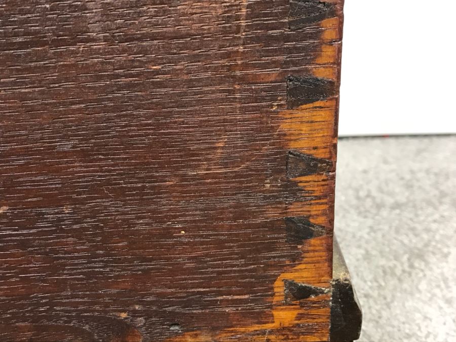 Antique Primitive Tongue And Groove Footed Box Purchased In Leihigh Valley PA From Early 19th Century Farm House [Photo 16]