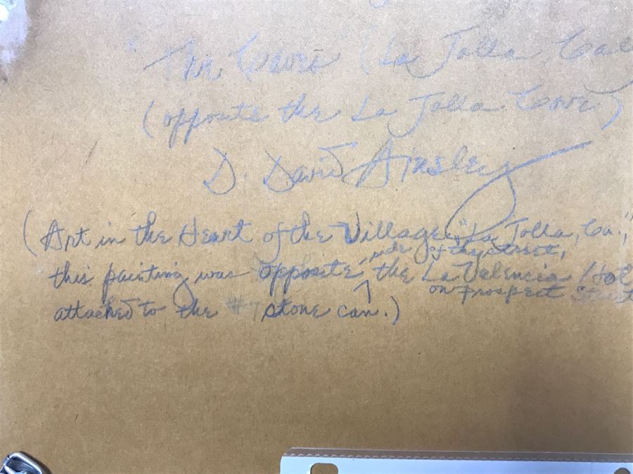 ORIGINAL Donald 'David' Ainsley Plein Air Painting Of The Caves Near La Jolla Cove La Jolla, CA 20' X 27' [Photo 20]